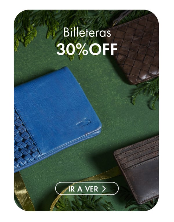 billeteras 30% off